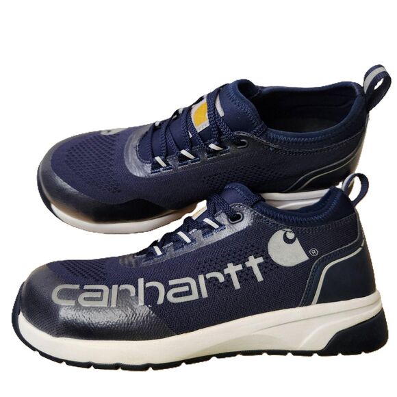 Carhartt Force Work Shoes – Men’s 8.5, Navy Blue, Composite Toe, Slip Resistant - Picture 1 of 12